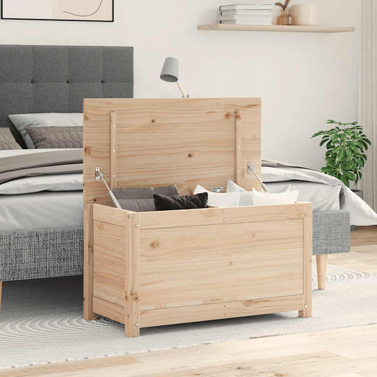 Contenitore Portaoggetti 80x40x45,5cm Legno Massello Pino - homemem39