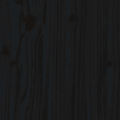 Contenitore Portaoggetti Nero 80x40x45,5cm Legno Massello Pino - homemem39