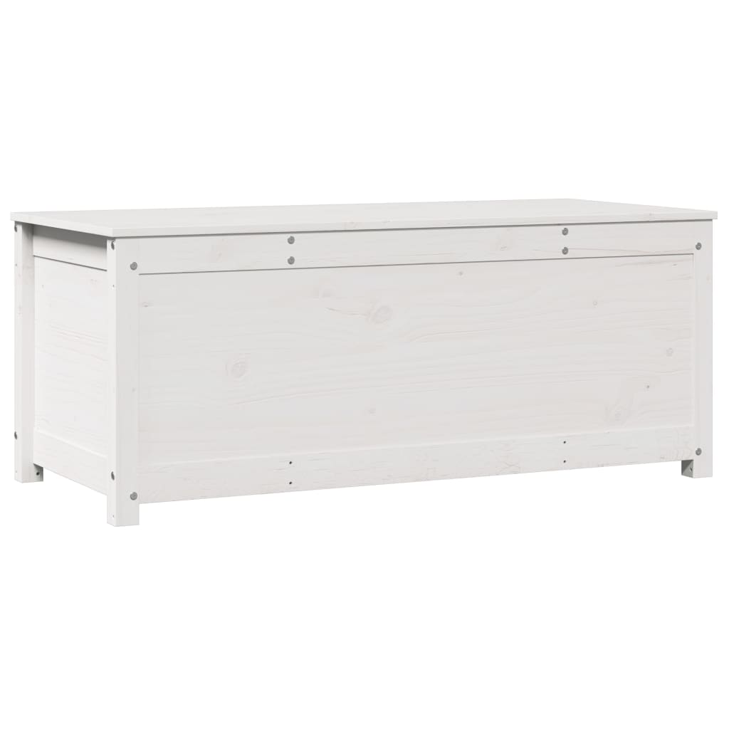 Contenitore Portaoggetti Bianco 110x50x45,5cm Massello di Pino - homemem39