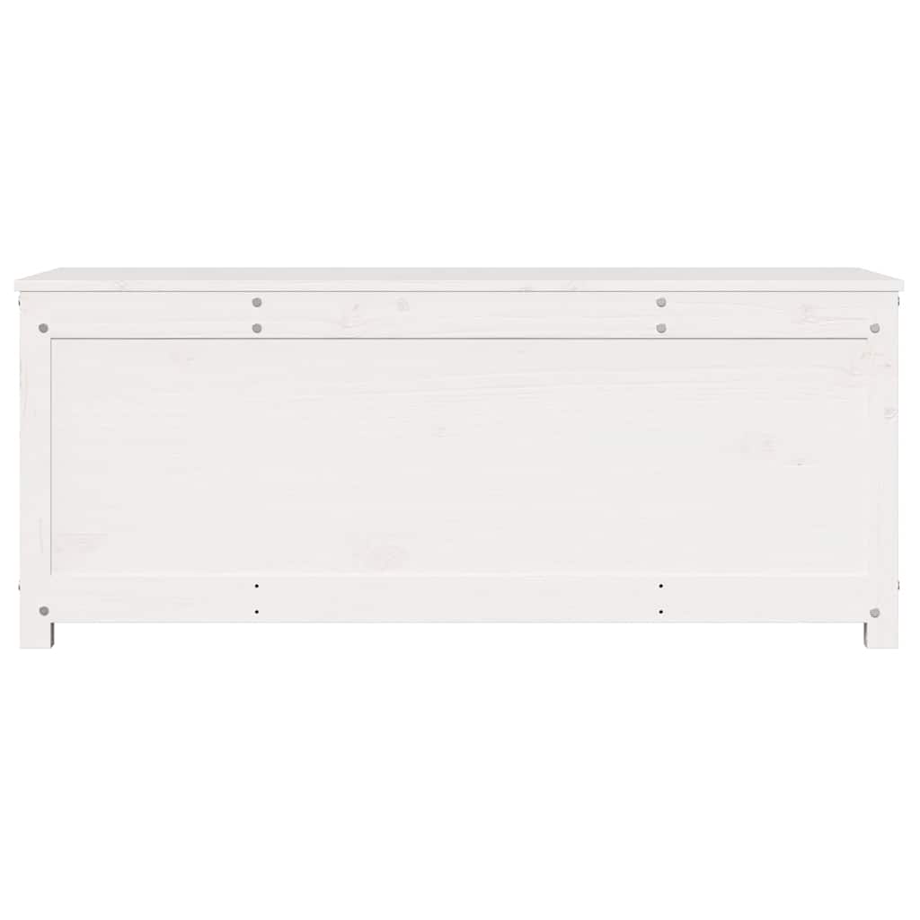 Contenitore Portaoggetti Bianco 110x50x45,5cm Massello di Pino - homemem39