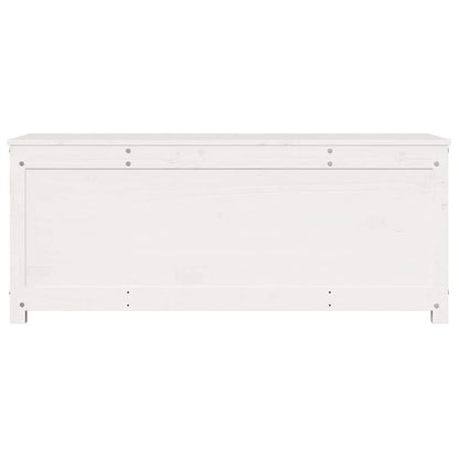 Contenitore Portaoggetti Bianco 110x50x45,5cm Massello di Pino - homemem39