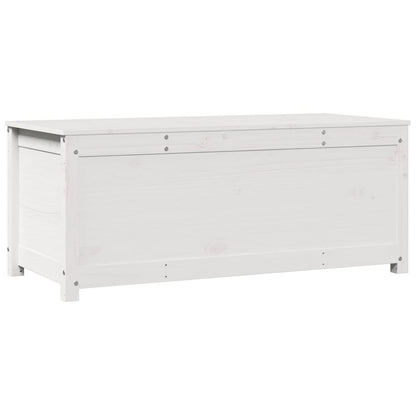 Contenitore Portaoggetti Bianco 110x50x45,5cm Massello di Pino - homemem39