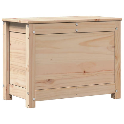 Contenitore Portaoggetti 60x32x45,5 cm Legno Massello Pino - homemem39
