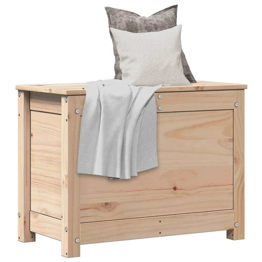 Contenitore Portaoggetti 60x32x45,5 cm Legno Massello Pino - homemem39