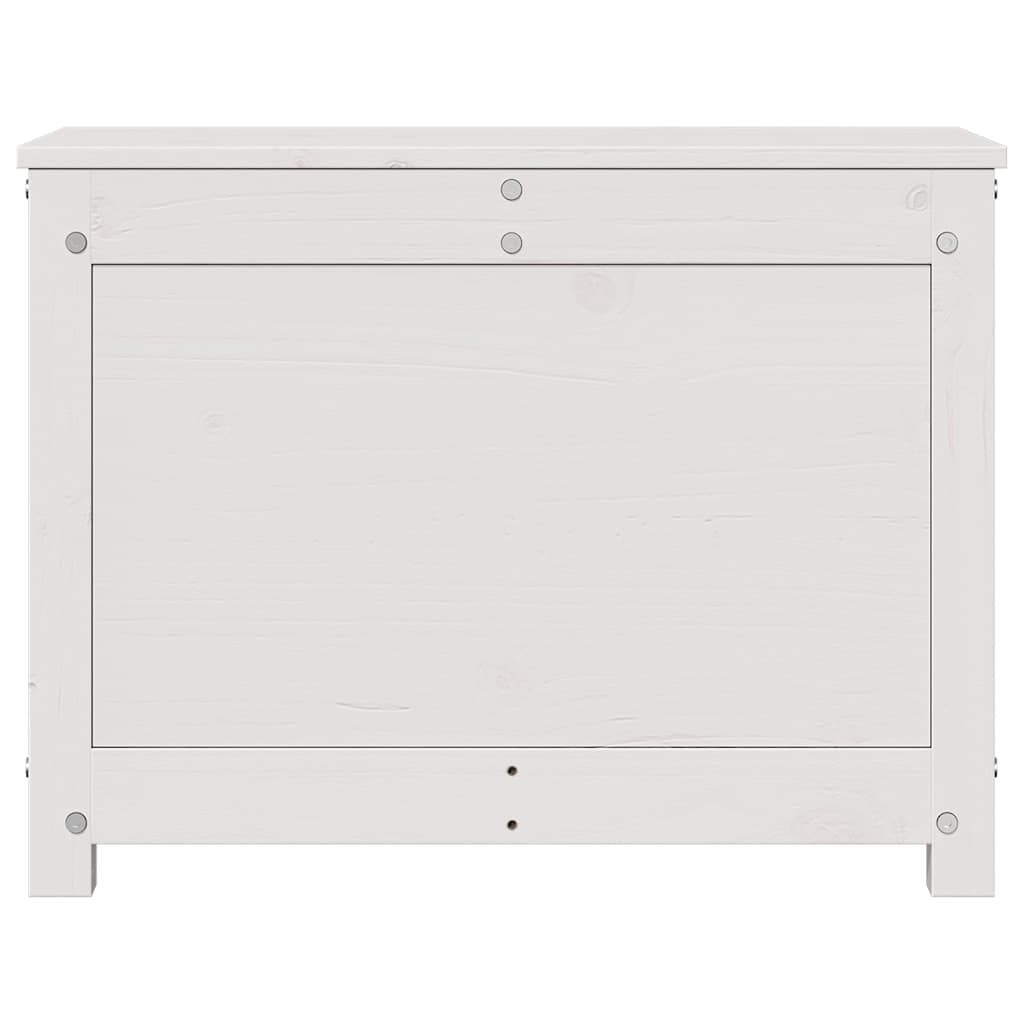 Contenitore Portaoggetti Bianco 60x32x45,5cm Massello di Pino - homemem39