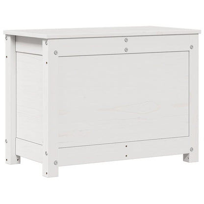 Contenitore Portaoggetti Bianco 60x32x45,5cm Massello di Pino - homemem39