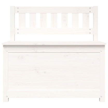 Panca Bianca 80x41x77 cm in Legno Massello di Pino - homemem39