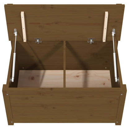 Panca Marrone Ambra 80x41x77 cm in Legno Massello di Pino - homemem39