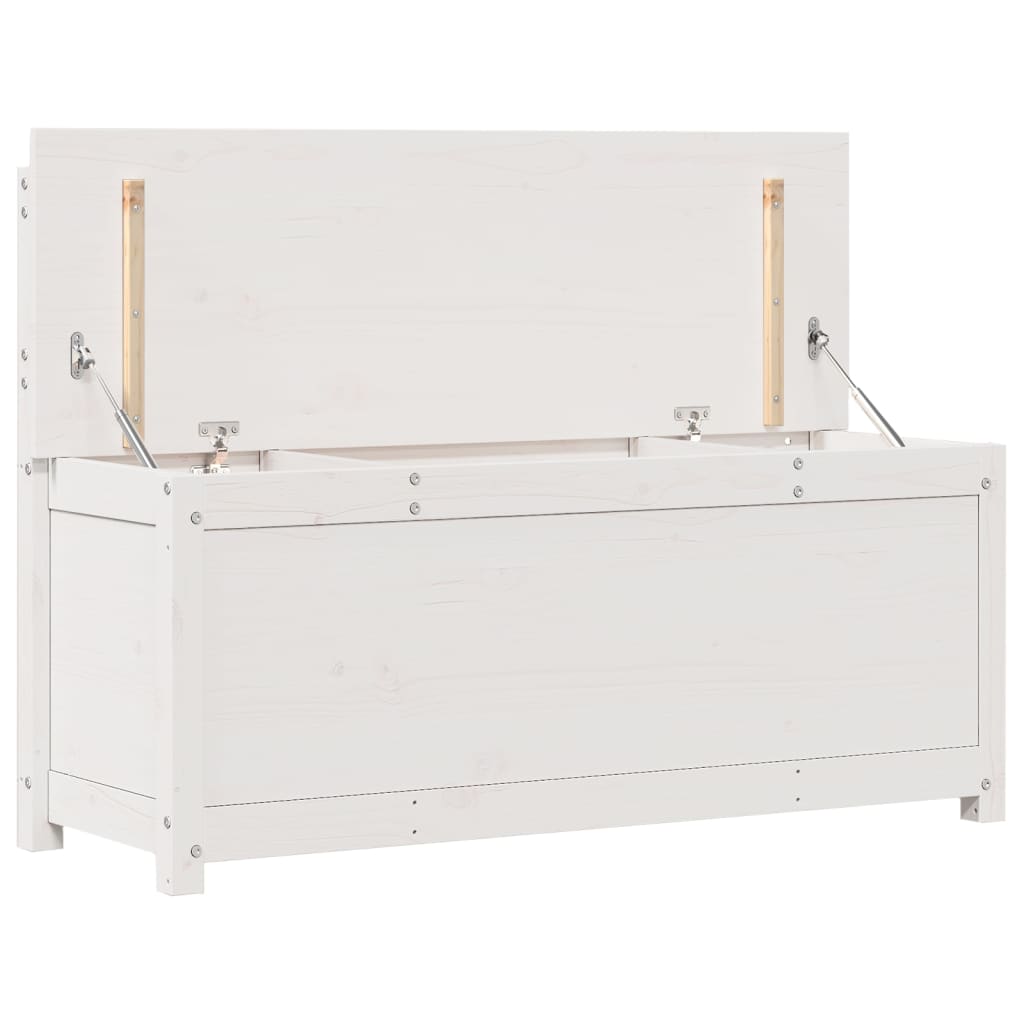 Panca Bianca 110x41x76,5 cm in Legno Massello di Pino - homemem39