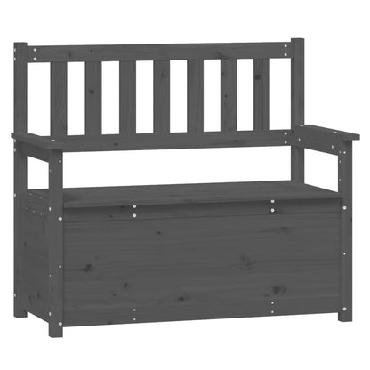 Panca Grigio 112,5x51,5x96,5 cm in Legno Massello di Pino - homemem39
