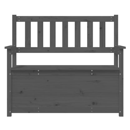 Panca Grigio 112,5x51,5x96,5 cm in Legno Massello di Pino - homemem39