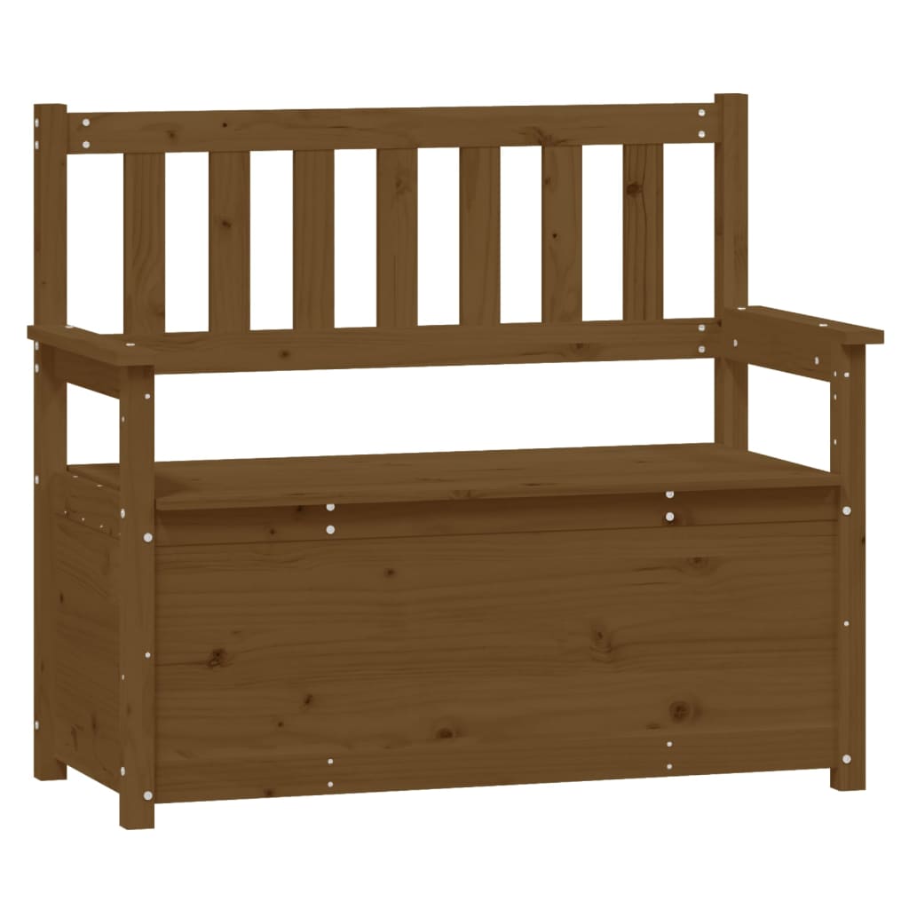 Panca Marrone Ambra 112,5x51,5x96,5cm in Legno Massello di Pino - homemem39