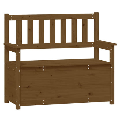 Panca Marrone Ambra 112,5x51,5x96,5cm in Legno Massello di Pino - homemem39