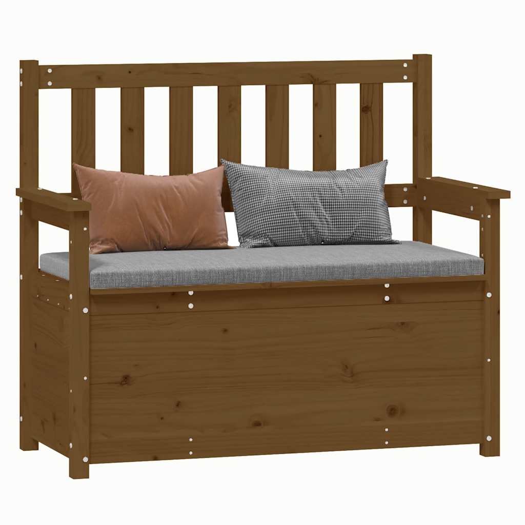 Panca Marrone Ambra 112,5x51,5x96,5cm in Legno Massello di Pino