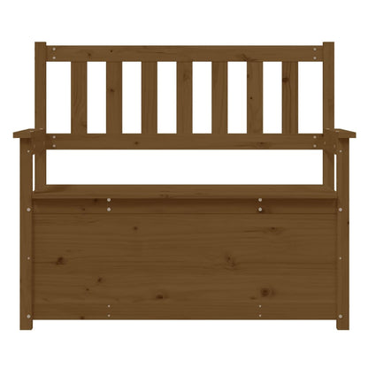 Panca Marrone Ambra 112,5x51,5x96,5cm in Legno Massello di Pino - homemem39