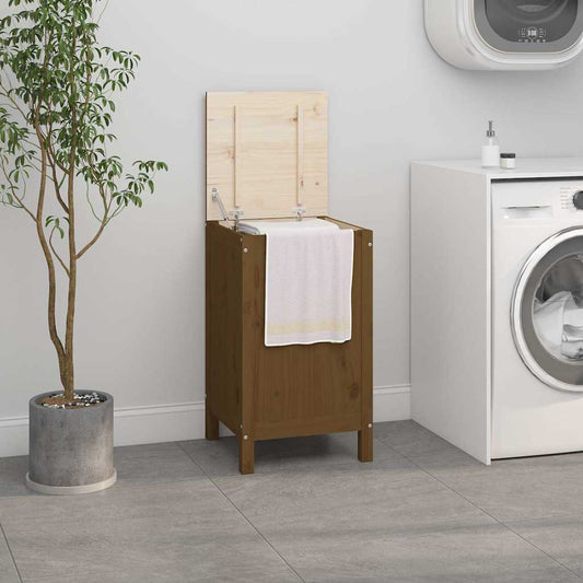 Contenitore per Bucato Ambra Legno Massello Pino