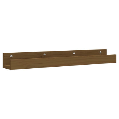 Mensole da Parete 2 pz Ambra 80x12x9cm Legno Massello di Pino | homemem39