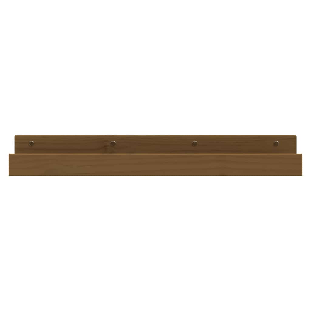 Mensole da Parete 2 pz Ambra 80x12x9cm Legno Massello di Pino