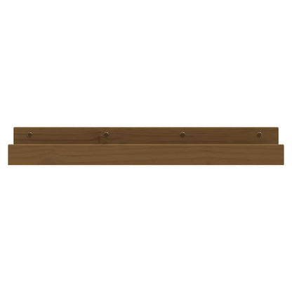 Mensole da Parete 2 pz Ambra 80x12x9cm Legno Massello di Pino