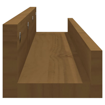 Mensole da Parete 2 pz Ambra 80x12x9cm Legno Massello di Pino | homemem39