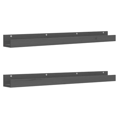 Mensole da Parete 2 pz Legno Massello di Pino