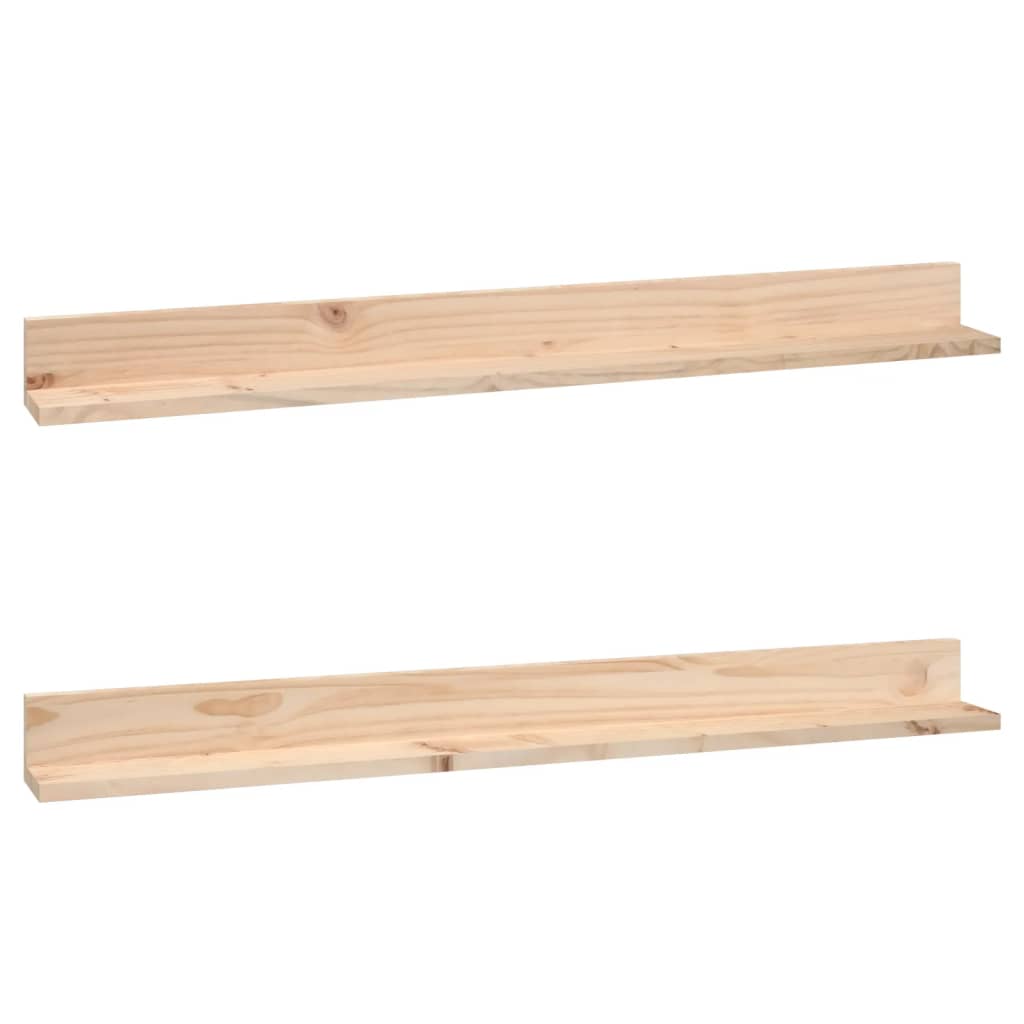Mensole da Parete 2 pz 110x11x9cm in Legno Massello di Pino | homemem39