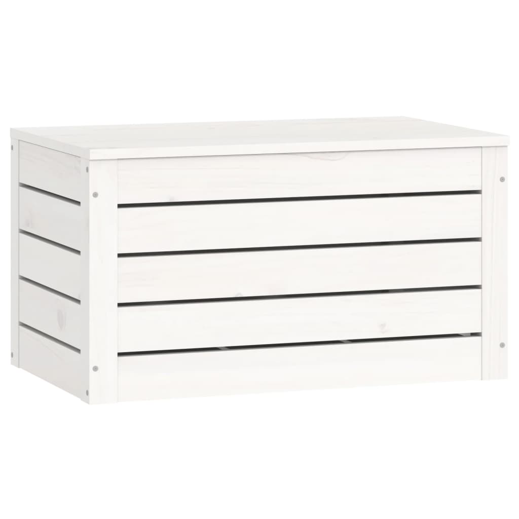 Contenitore Portaoggetti Bianco 59,5x36,5x33cm Massello di Pino - homemem39