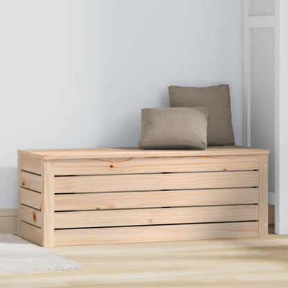 Contenitore Portaoggetti 89x36,5x33 cm Legno Massello Pino - homemem39