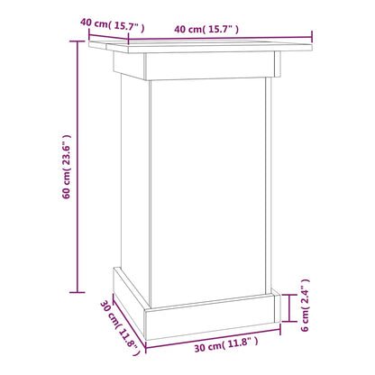 Portafiori 40x40x60 cm in Legno Massello di Pino