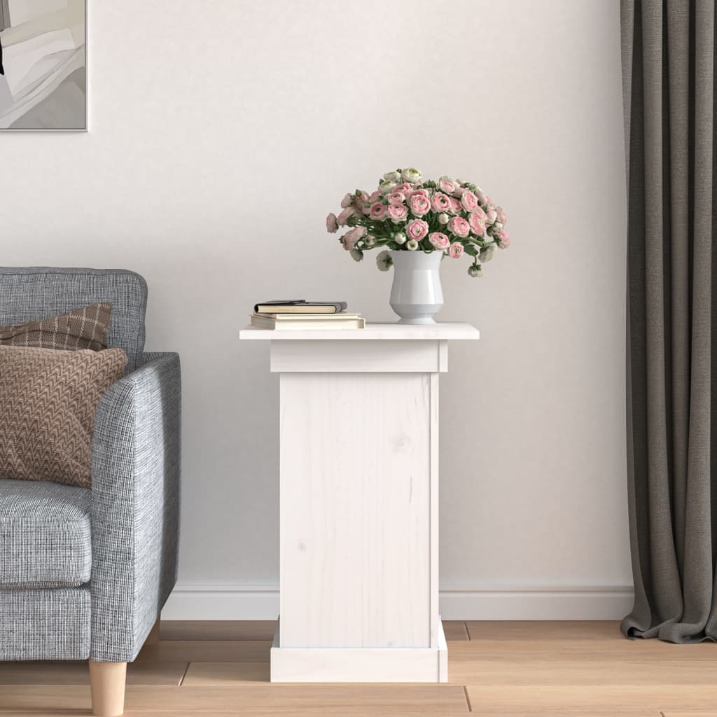 Portafiori bianco 40x40x60 cm in Legno Massello di Pino