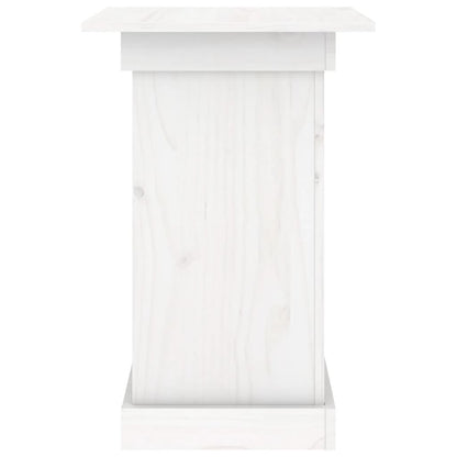 Portafiori bianco 40x40x60 cm in Legno Massello di Pino