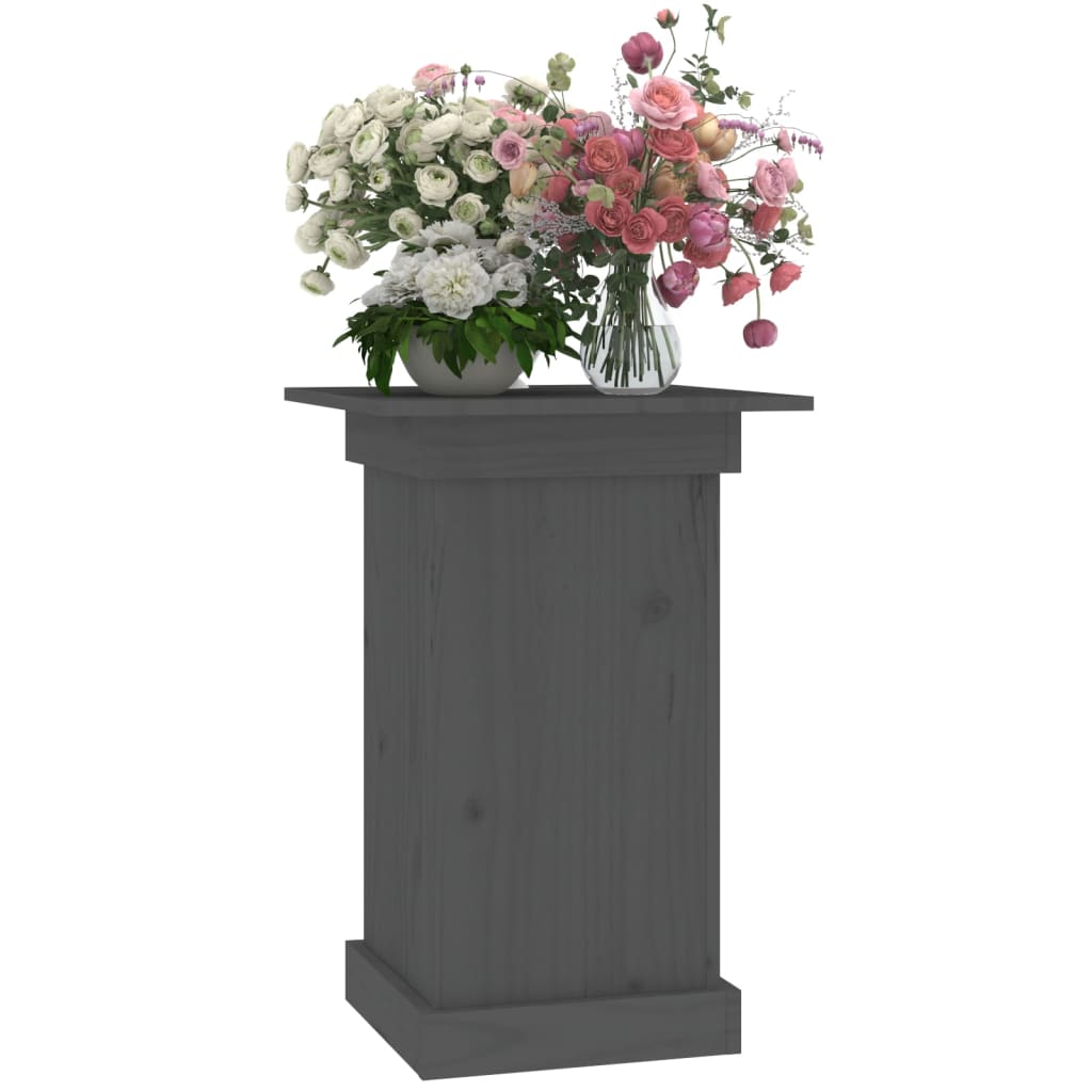 Portafiori grigio 40x40x60 cm in Legno Massello di Pino | homemem39