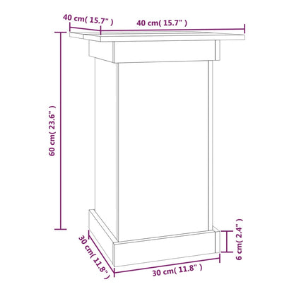 Portafiori Marrone Ambra 40x40x60 cm in Legno Massello di Pino - homemem39