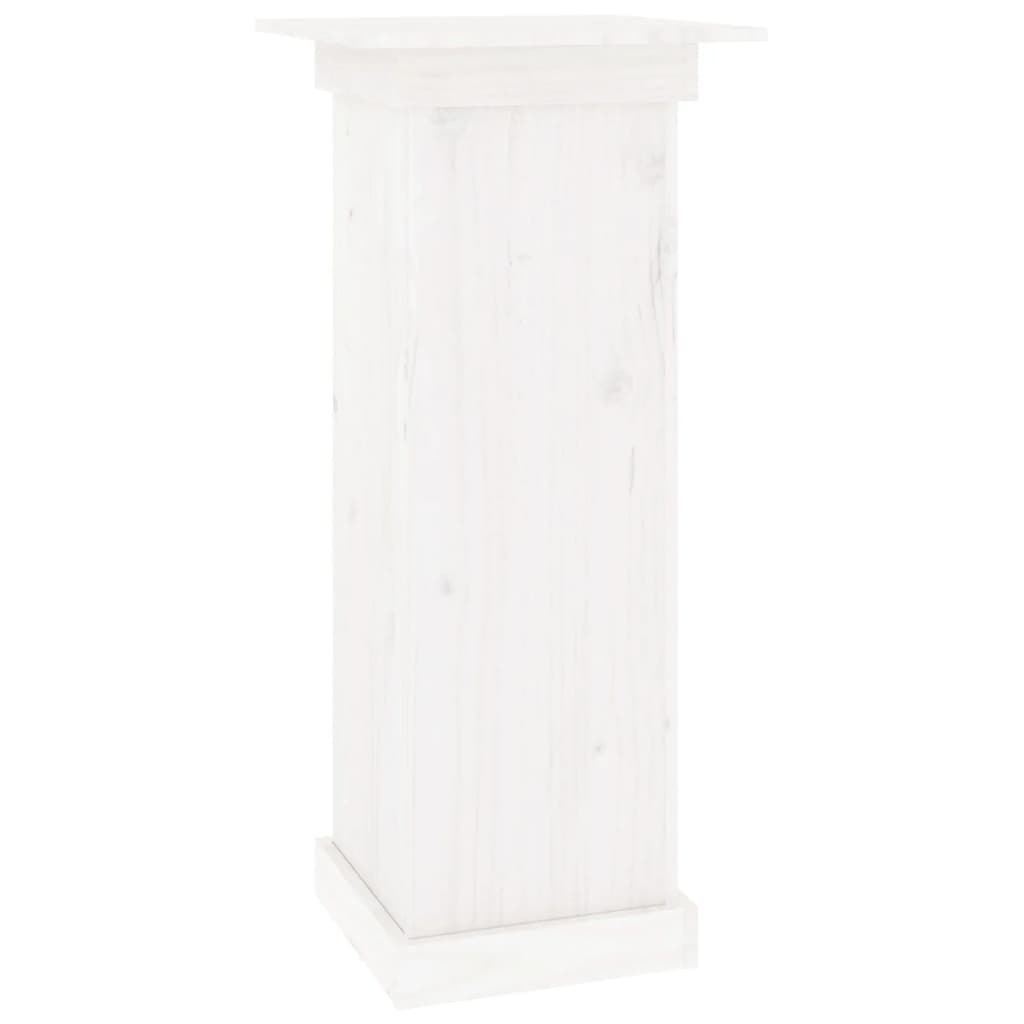 Supporto per Fiori Bianco 40x40x90 cm in Legno Massello di Pino