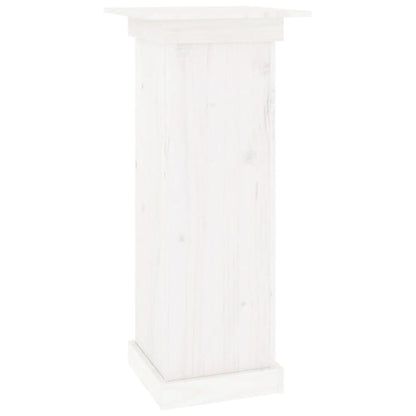 Supporto per Fiori Bianco 40x40x90 cm in Legno Massello di Pino