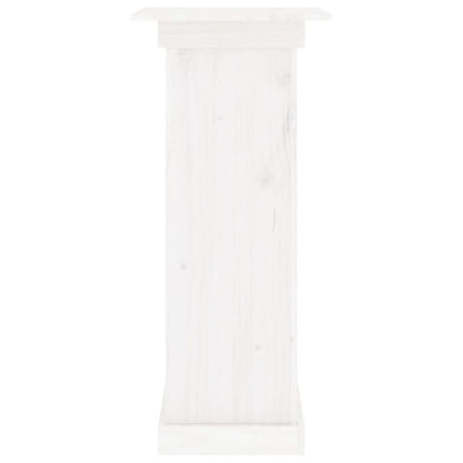 Supporto per Fiori Bianco 40x40x90 cm in Legno Massello di Pino - homemem39