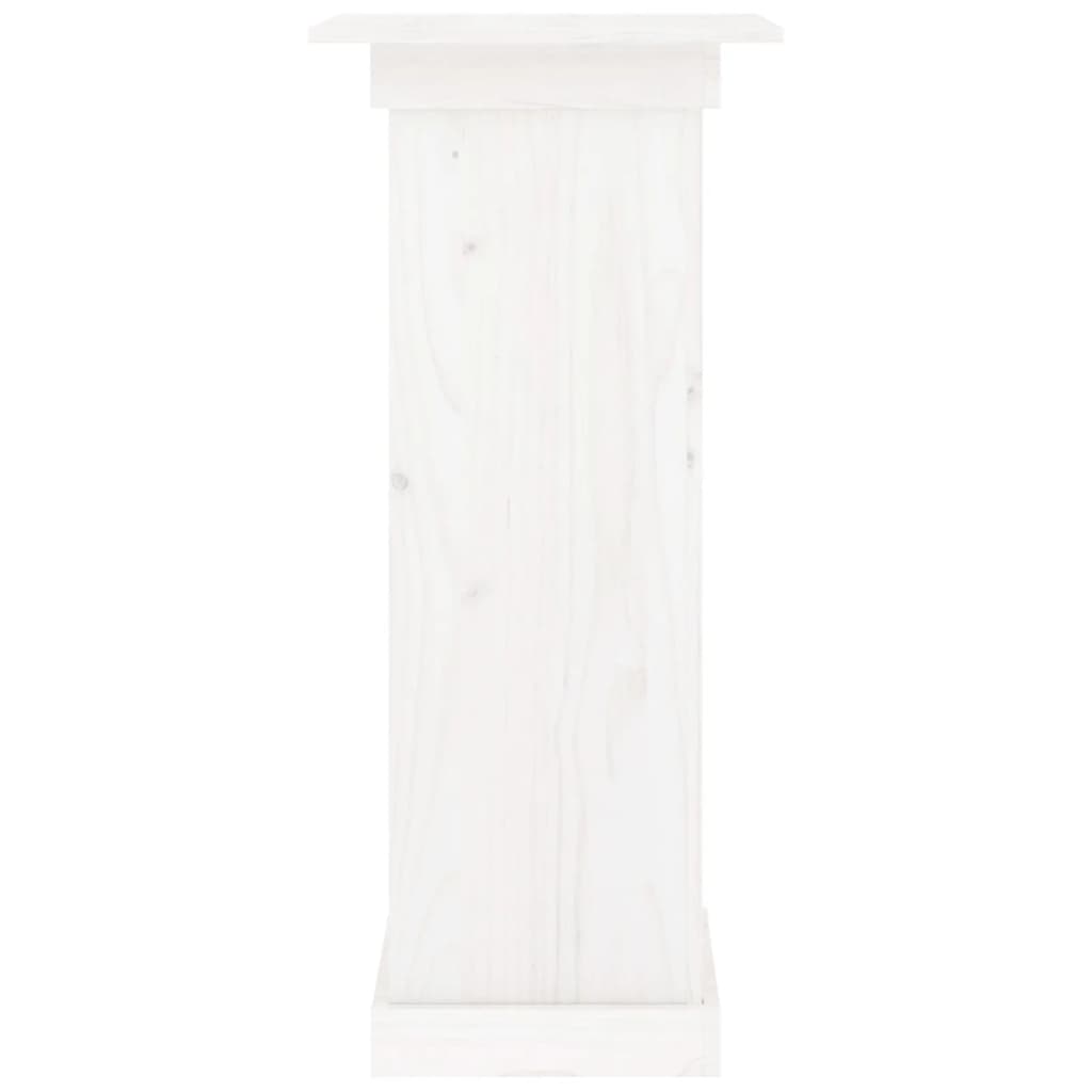 Supporto per Fiori Bianco 40x40x90 cm in Legno Massello di Pino