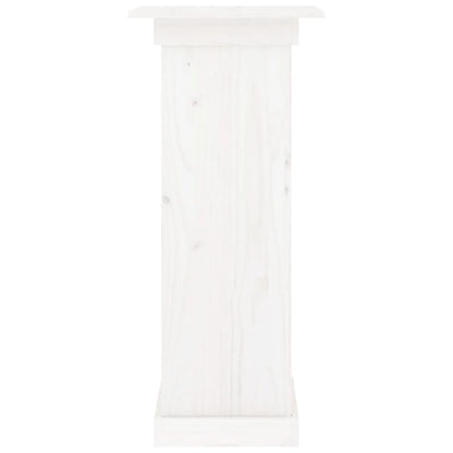 Supporto per Fiori Bianco 40x40x90 cm in Legno Massello di Pino