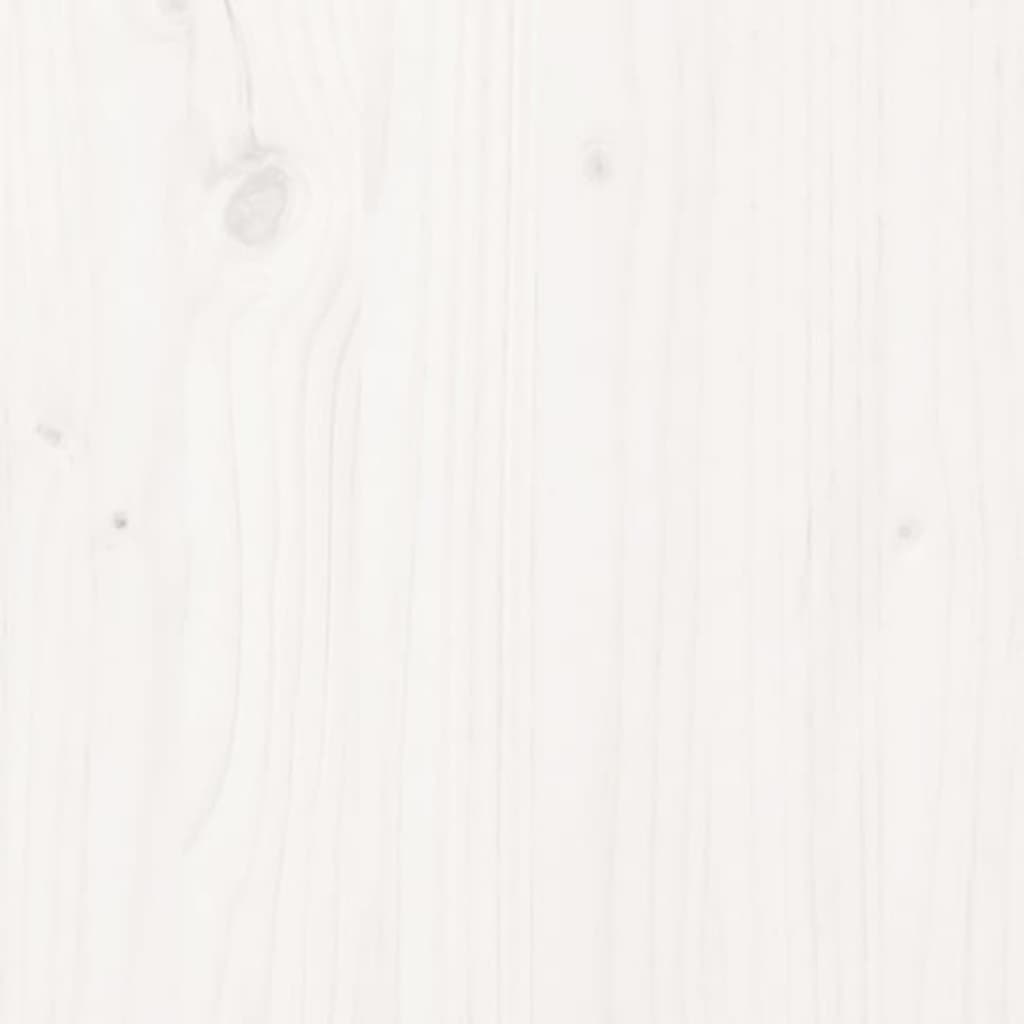 Supporto per Fiori Bianco 40x40x90 cm in Legno Massello di Pino