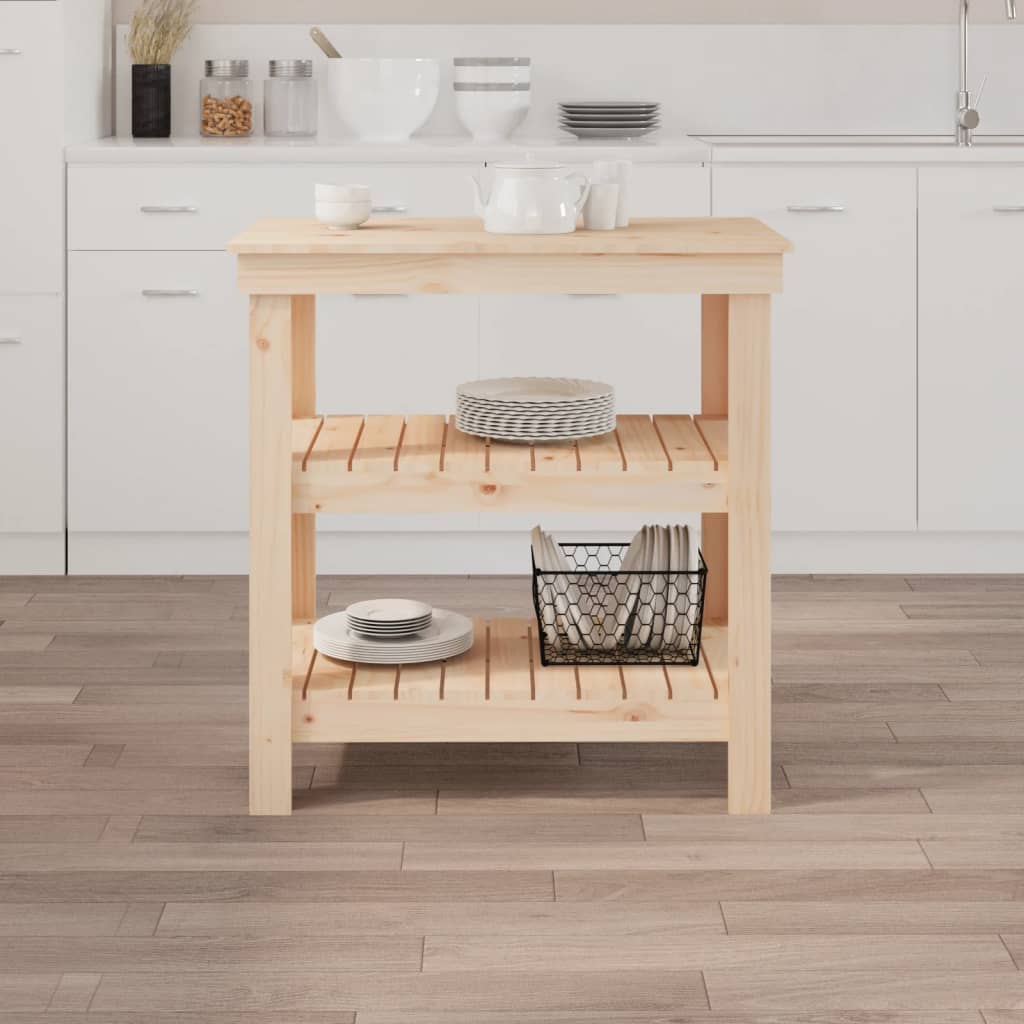 Banco da Lavoro 78,5x50x80 cm in Legno Massello di Pino - homemem39