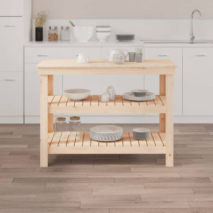 Banco da Lavoro 110,5x50x80 cm in Legno Massello di Pino