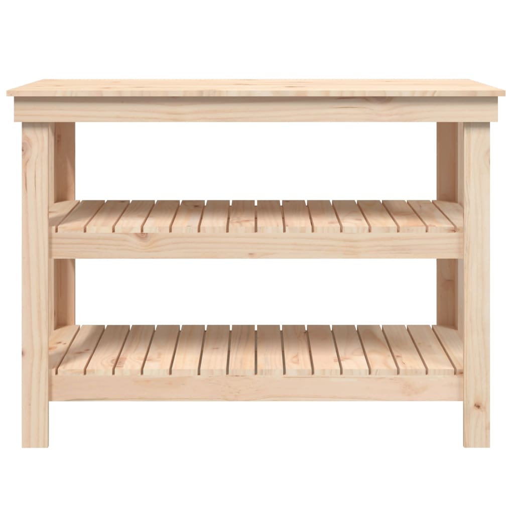 Banco da Lavoro 110,5x50x80 cm in Legno Massello di Pino | homemem39