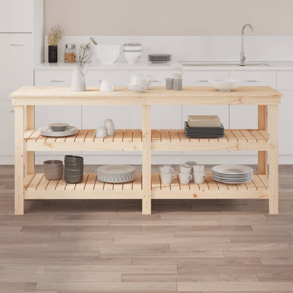 Banco da Lavoro 181x50x80 cm in Legno Massello di Pino | homemem39