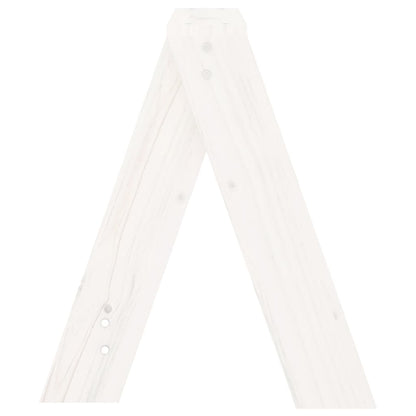 Sgabelli 2 pz Bianchi 40x40x45 cm in Legno Massello di Pino - homemem39