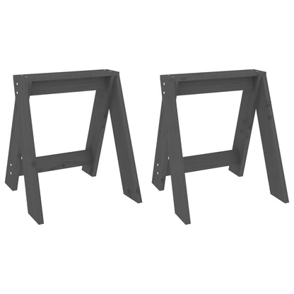 Sgabelli 2 pz grigio 40x40x45 cm in Legno Massello di Pino - homemem39