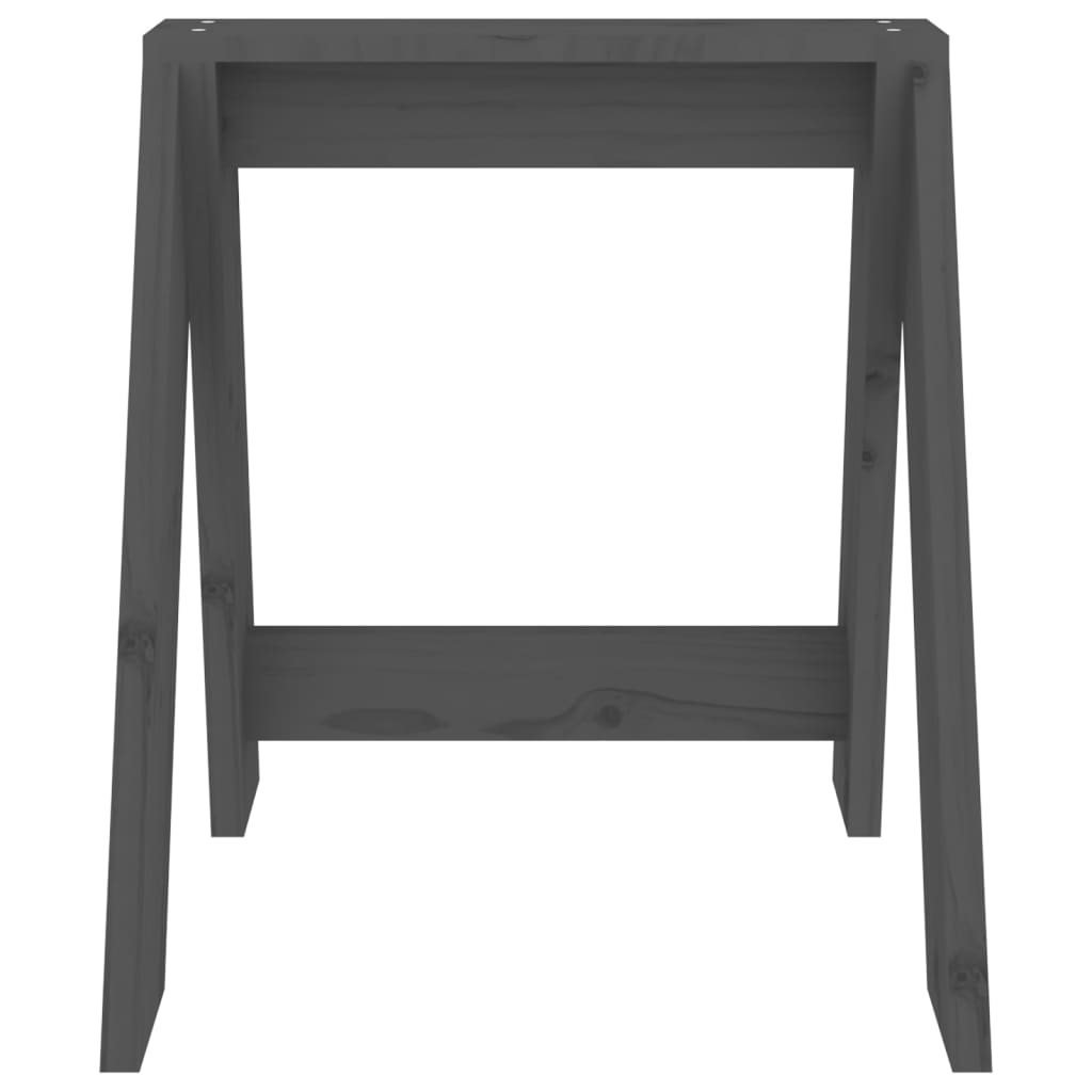 Sgabelli 2 pz grigio 40x40x45 cm in Legno Massello di Pino - homemem39