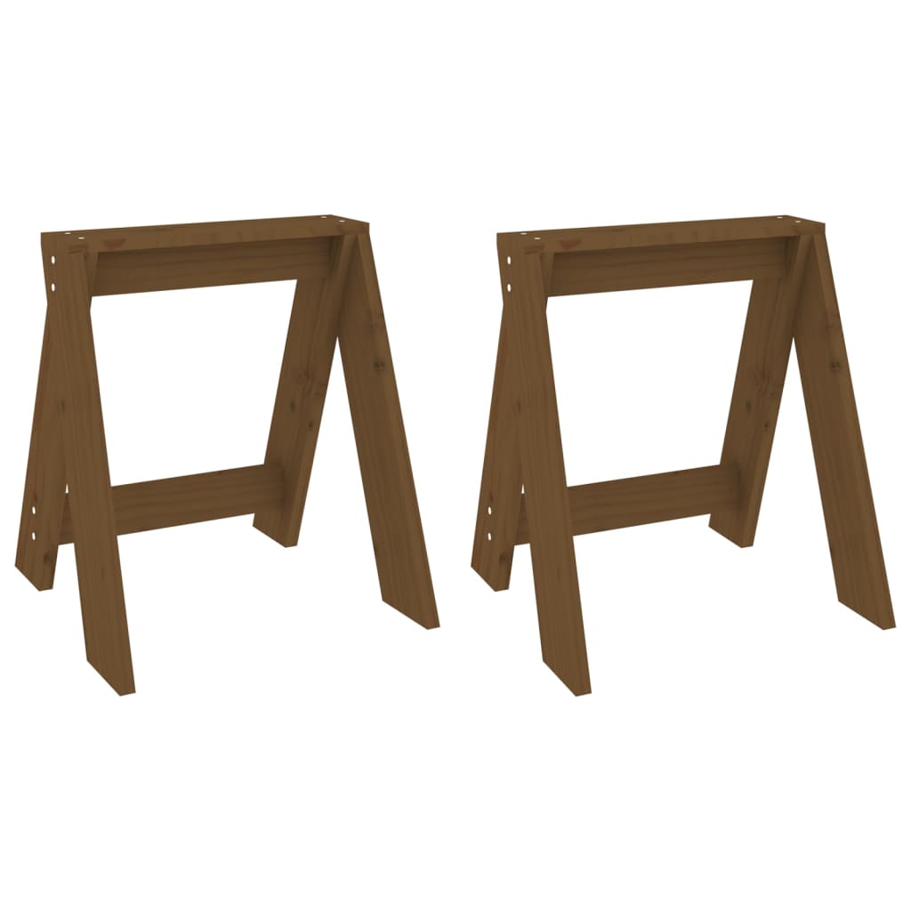 Sgabelli 2 pz Marrone Ambra 40x40x45 cm Legno Massello di Pino - homemem39