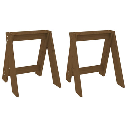 Sgabelli 2 pz Marrone Ambra 40x40x45 cm Legno Massello di Pino - homemem39