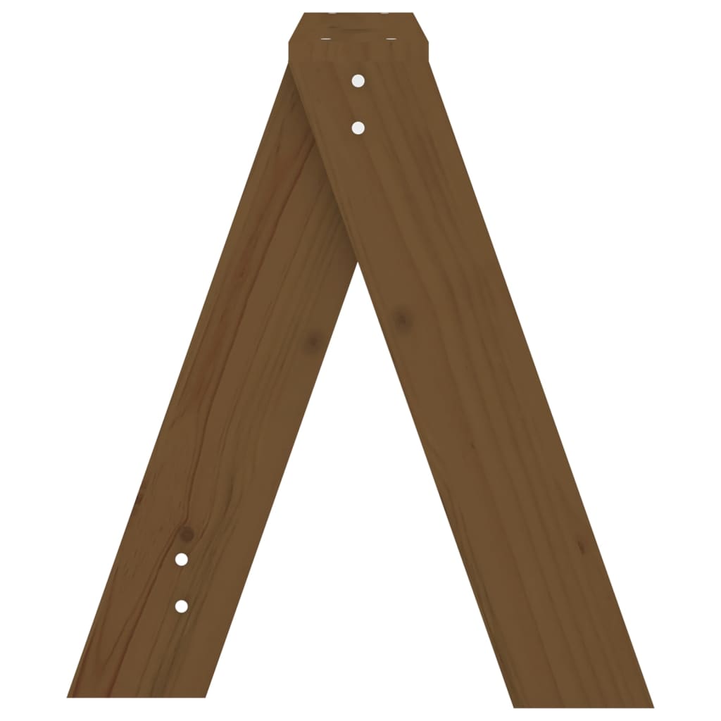 Sgabelli 2 pz Marrone Ambra 40x40x45 cm Legno Massello di Pino - homemem39