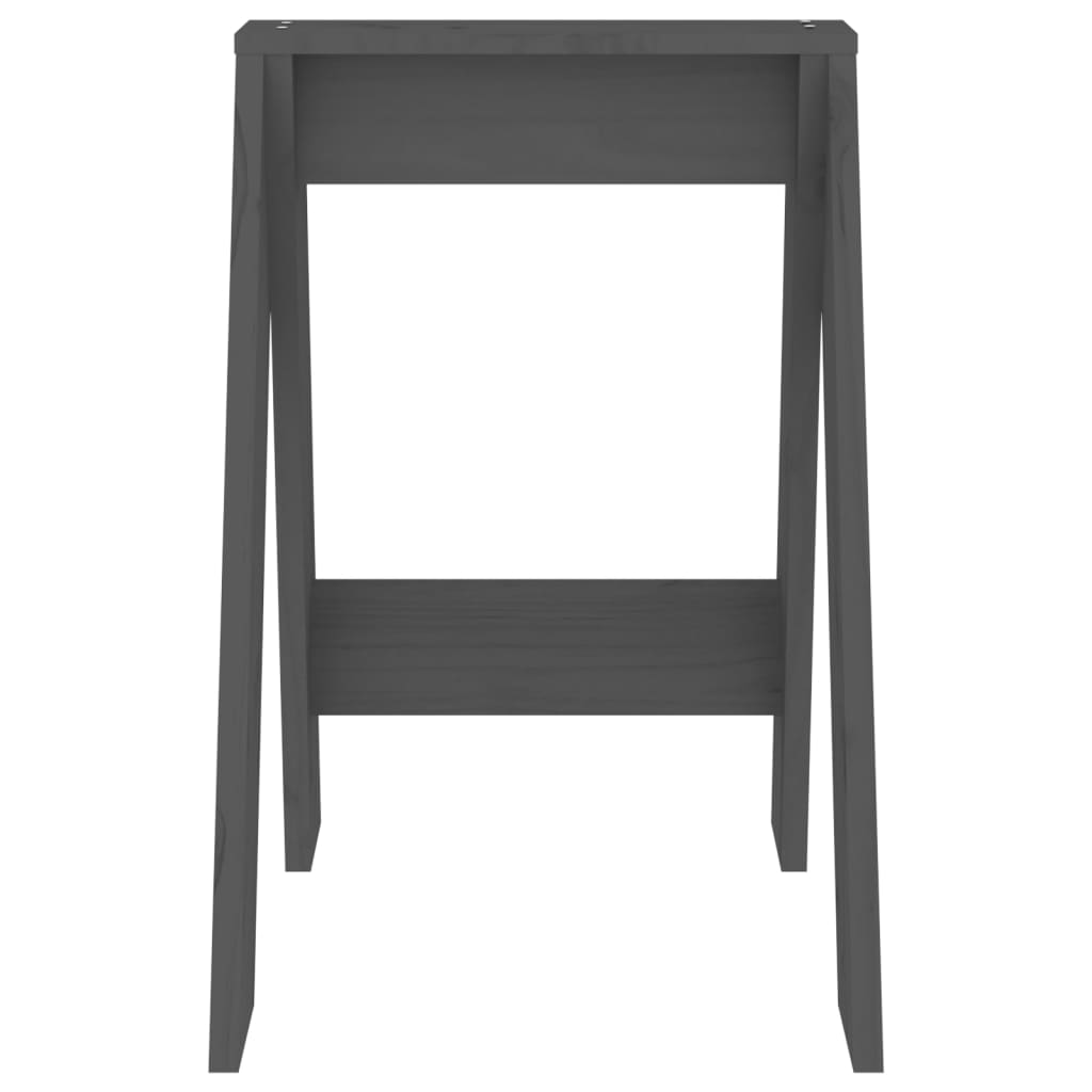 Sgabelli 2 pz grigio 40x40x60 cm in Legno Massello di Pino - homemem39